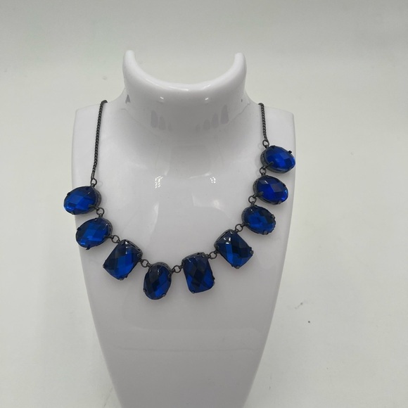 Elegant Vintage Blue Gemstone Necklace with Matching Bracelet – Lovely Pre-Loved - Picture 3 of 9